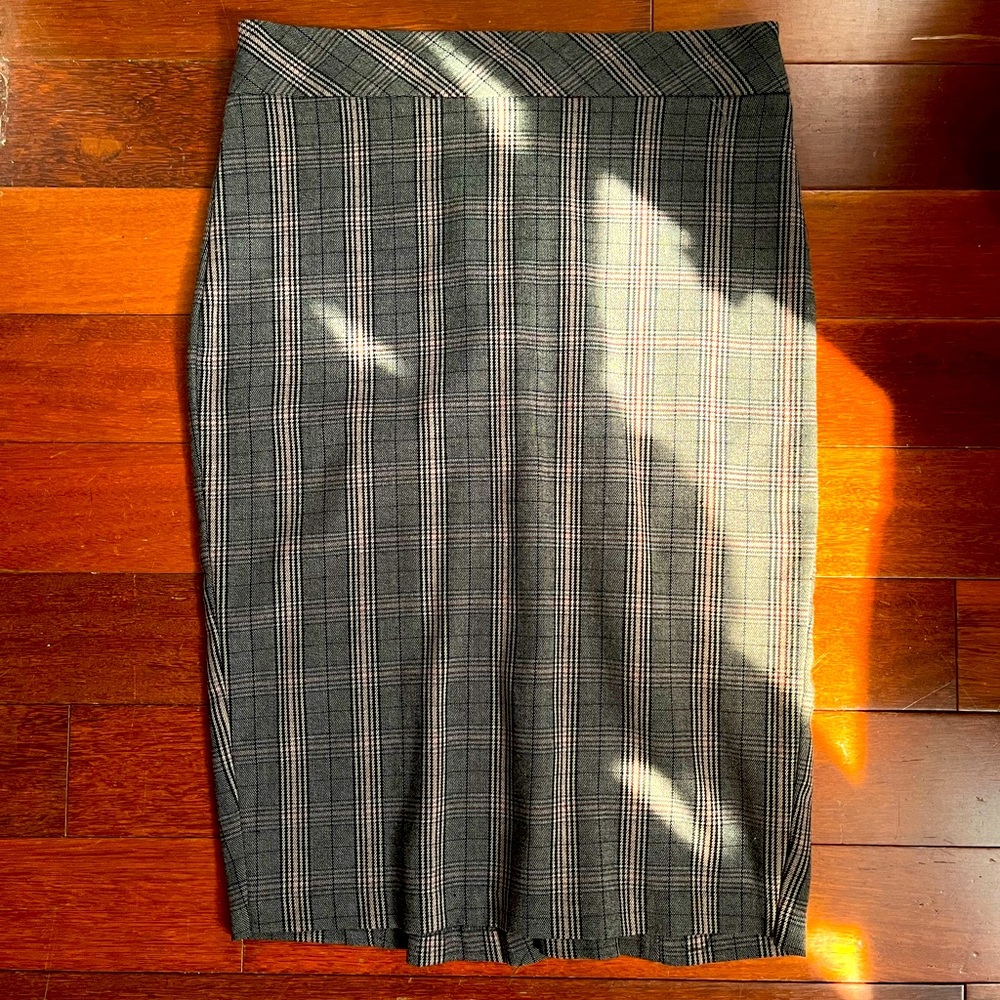 Vintage plaid pencil skirt